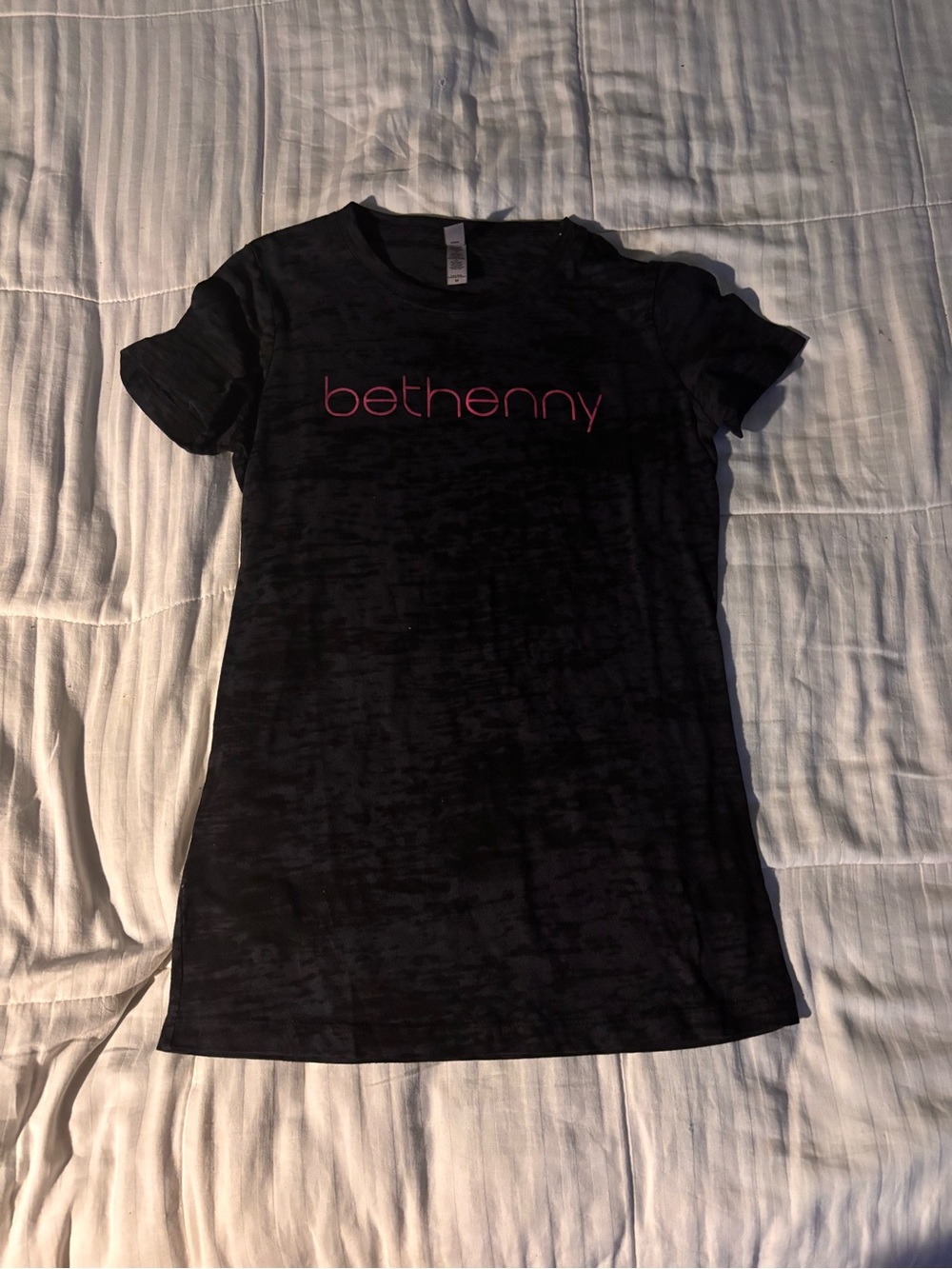Hanes Black Bethenny Frankel Short Sleeve Tee with Pink Graphic
